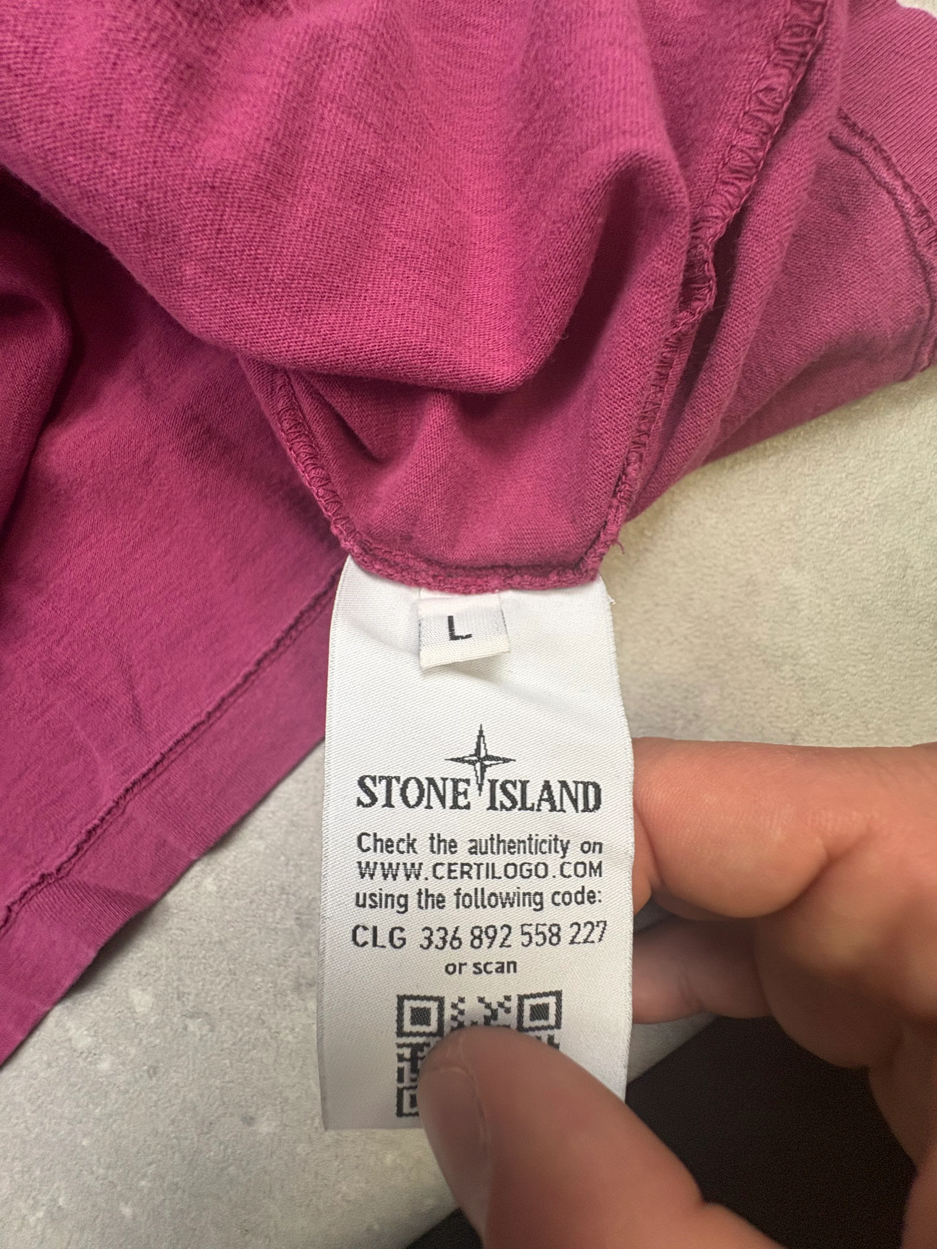 Stone Island Longsleeve Logo Patch (L) - Image 3